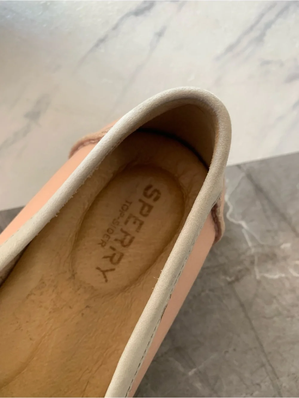 Sperry Women's Two-Tone Pink and White Penny Loafers
